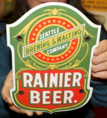 Phony enamel sign Seattle Brewing & Malting